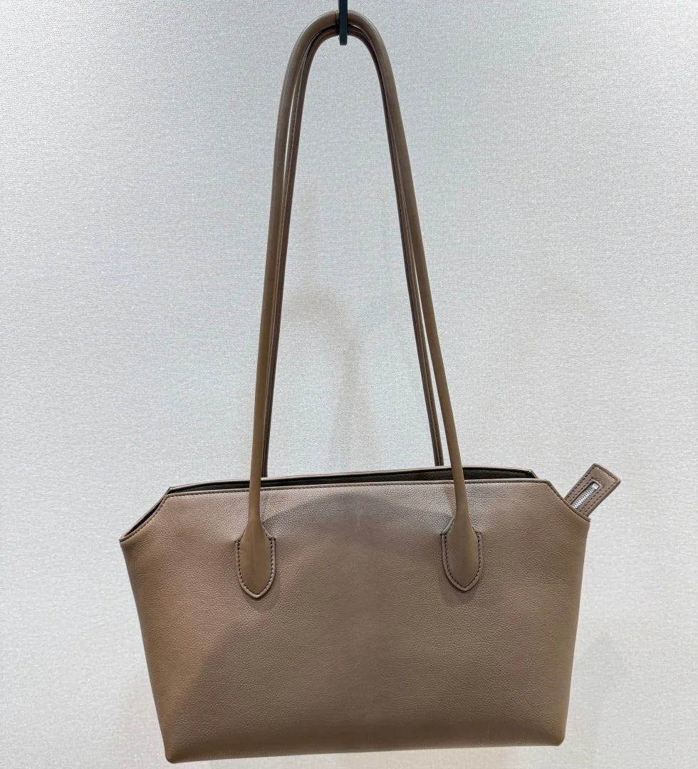 2026 new cow spine leather large capacity shoulder bag, leather handbag, commuting leather women's bag, high-end customized vers