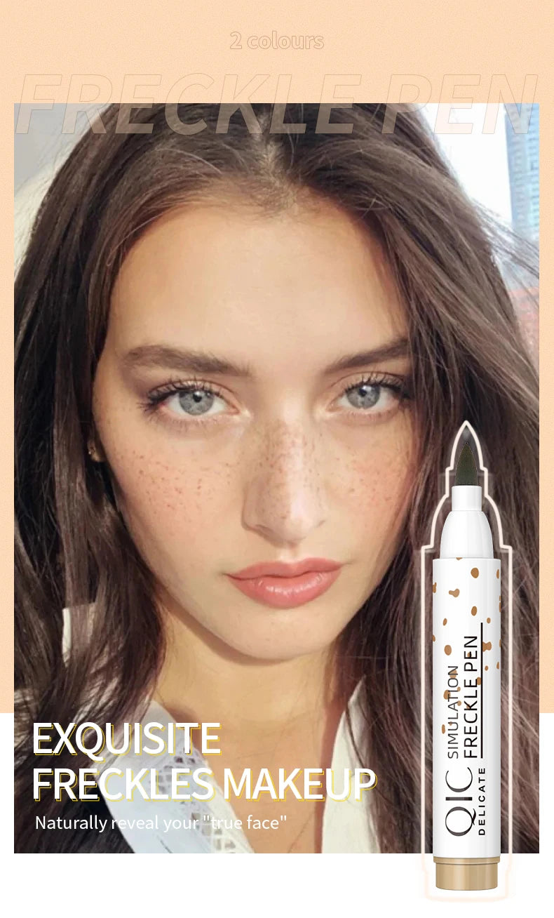 Tidesmit waterproof fake freckles pen for natural long lasting face makeup dot spot application texture close-up