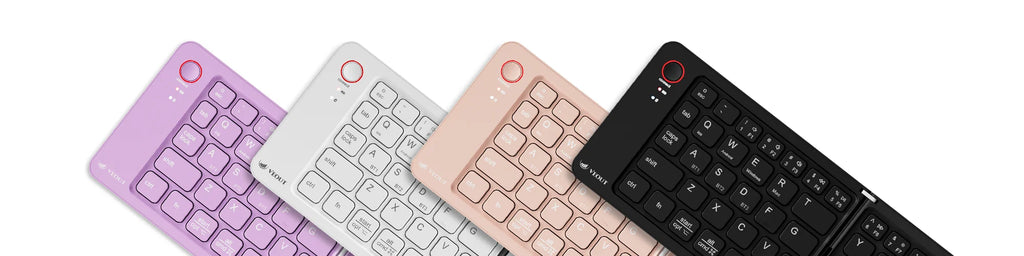 E4 Wireless Folding Keyboard Black White Pink Purple Four Colors Optional Compact Wireless Keyboard for Mobile Devices