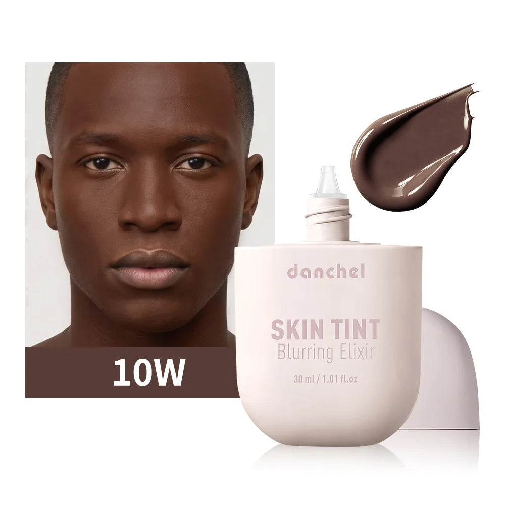 Tidesmit Skin Tint Blurring Elixir foundation shade swatch for 24 colors showing hydrating long lasting coverage