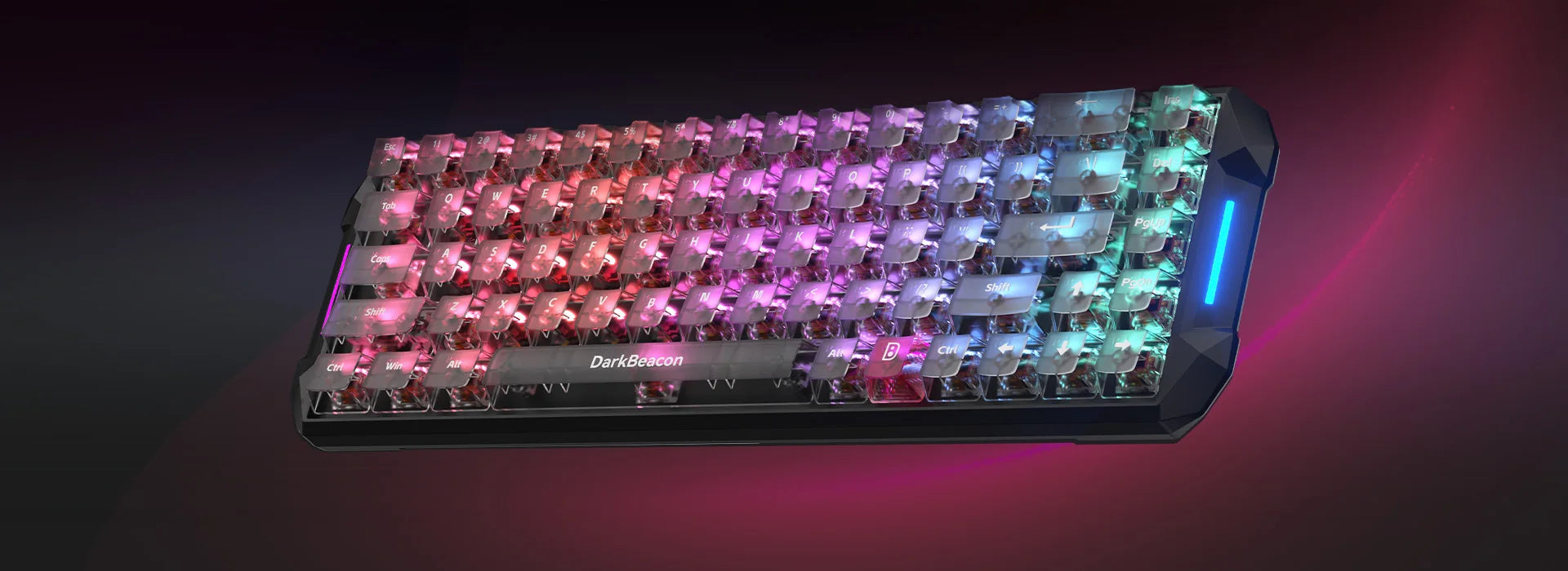 DarkBeacon Blade 68 RGB Silent Mechanical Gaming Keyboard Hot Swappable Wired N-Key Rollover 65% Compact Keyboard for PC Gamer