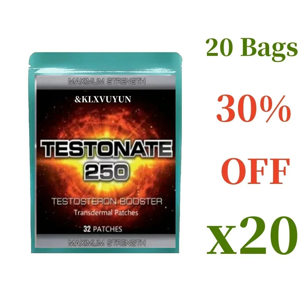 Muscle Building Extreme Testosterone Transdermal Patches Steroids Anabolic Booster, With Vitamin B6 Patches, Made In Usa.