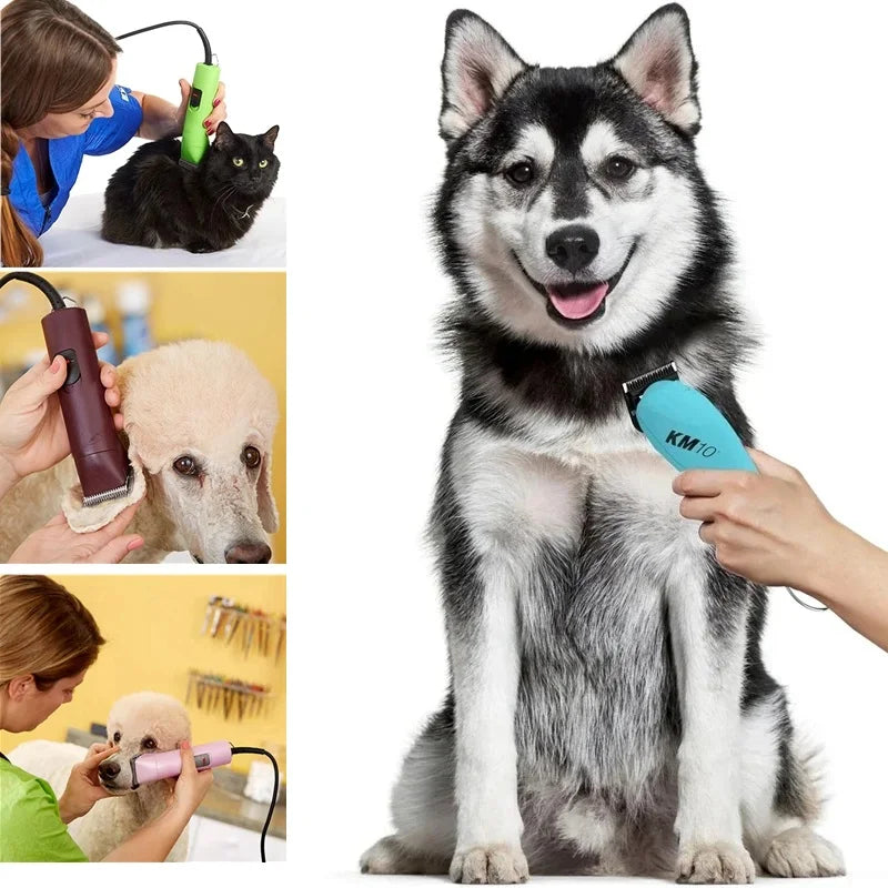 Detachable 3/4 HT ceramic pet hair trimmer blade, compatible with Andis, Oster A5, and Wahl KM clippers for easy grooming.