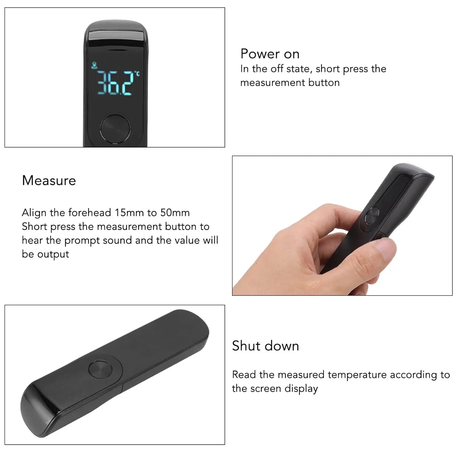 IDEABEL thermometer electronic forehead thermometer home adult children thermometer oximeter SpO2 finger Finger Pulse Oximeter