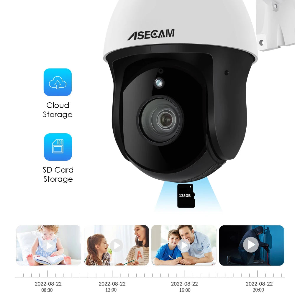 8MP 4K IP Camera Outdoor PTZ 30X Zoom CCTV Varifocal Onvif H.265 Dome POE Audio IMX415 Security Camera Hikvision Protocol