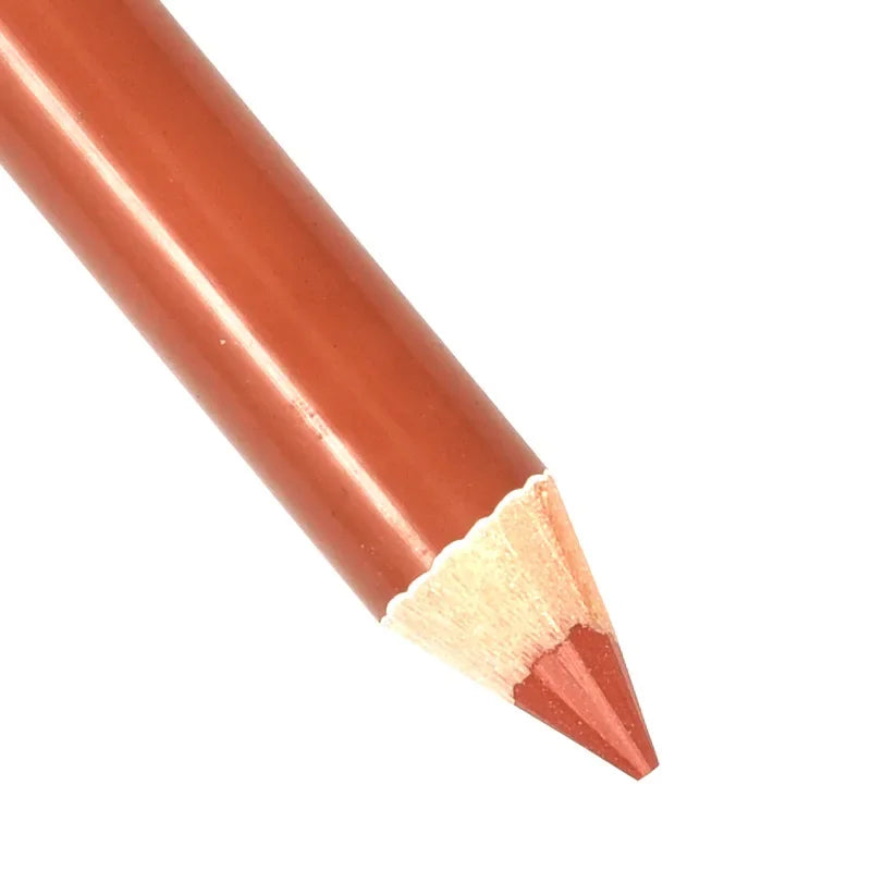 Terracotta velvet matte lip liner pencil for long-lasting, waterproof lip and eye makeup.
