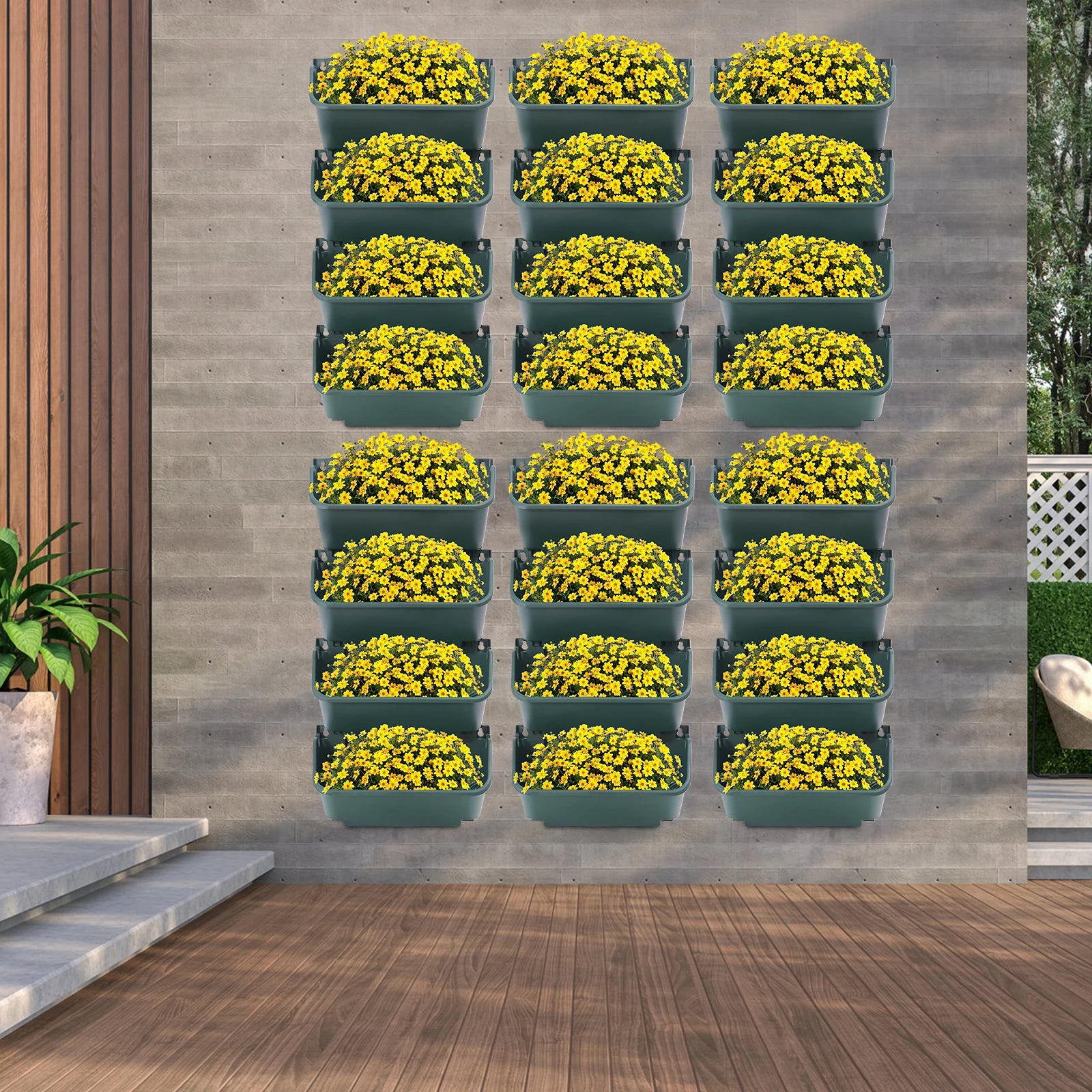 24PCS Vertical Garden Planter 3kg Wall Mounted Planter Wall Hanging Flower Pot Decor for Gardens Terraces Balconies