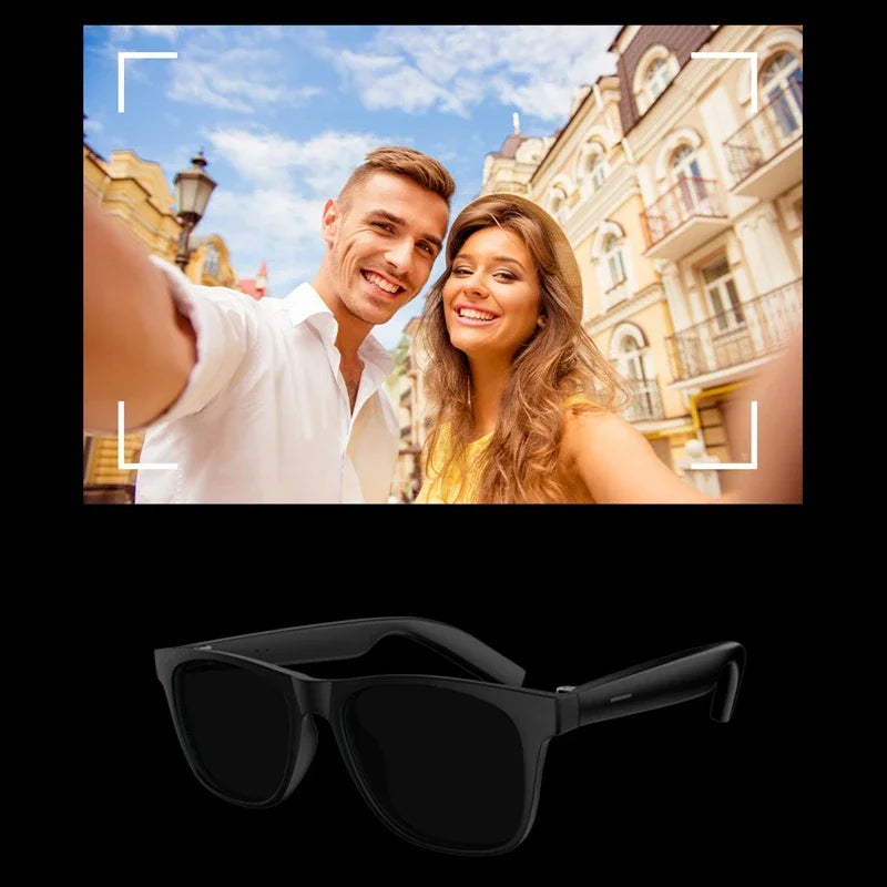 AI Smart Glasses with 4K Camera & Bluetooth Audio - Black by Tidesmit Tidesmit