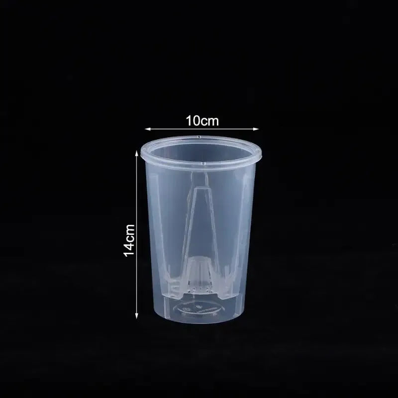 Clear self-watering planter pot, 10cm x 14cm (double-layer insert)