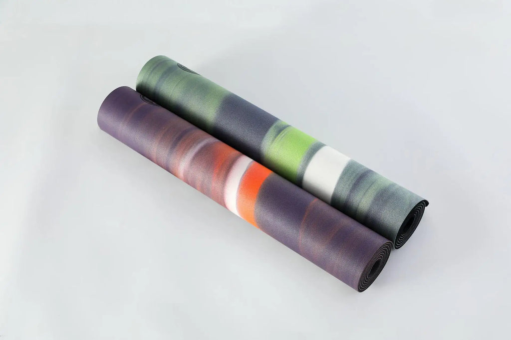 Coconut Shell Matte PU Flow Pattern Contrasting Natural Rubber Yoga Mat, Sweat Absorption and Non-Slip, Fitness Dance Home Mat
