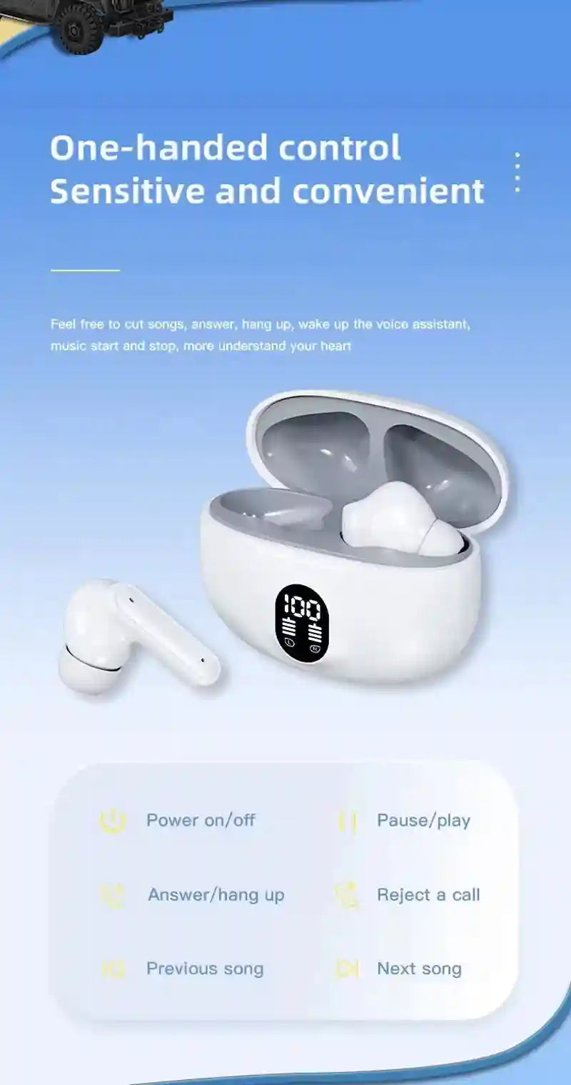 Wireless Bluetooth Earbuds with Digital Display | Tidesmit Audio Tidesmit