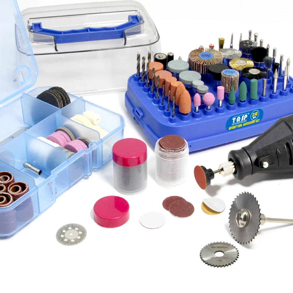 310pcs Mini Drill Accessories Kit Abrasive Rotary Tool Accesorios Bits Blades Discs Set for Dremel Sanding Cutting Grinding
