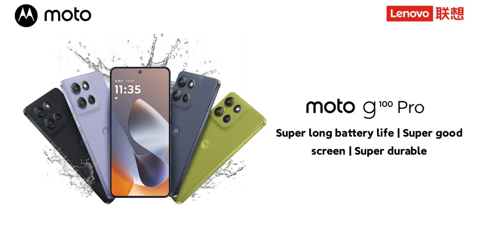 Motorola Moto G100 Pro SmartPhone6.7-inch 1.5K pOLED 120Hz Display Dimensity 7300 Global ROM 6720mAh 50MP AI Camera Cellphone