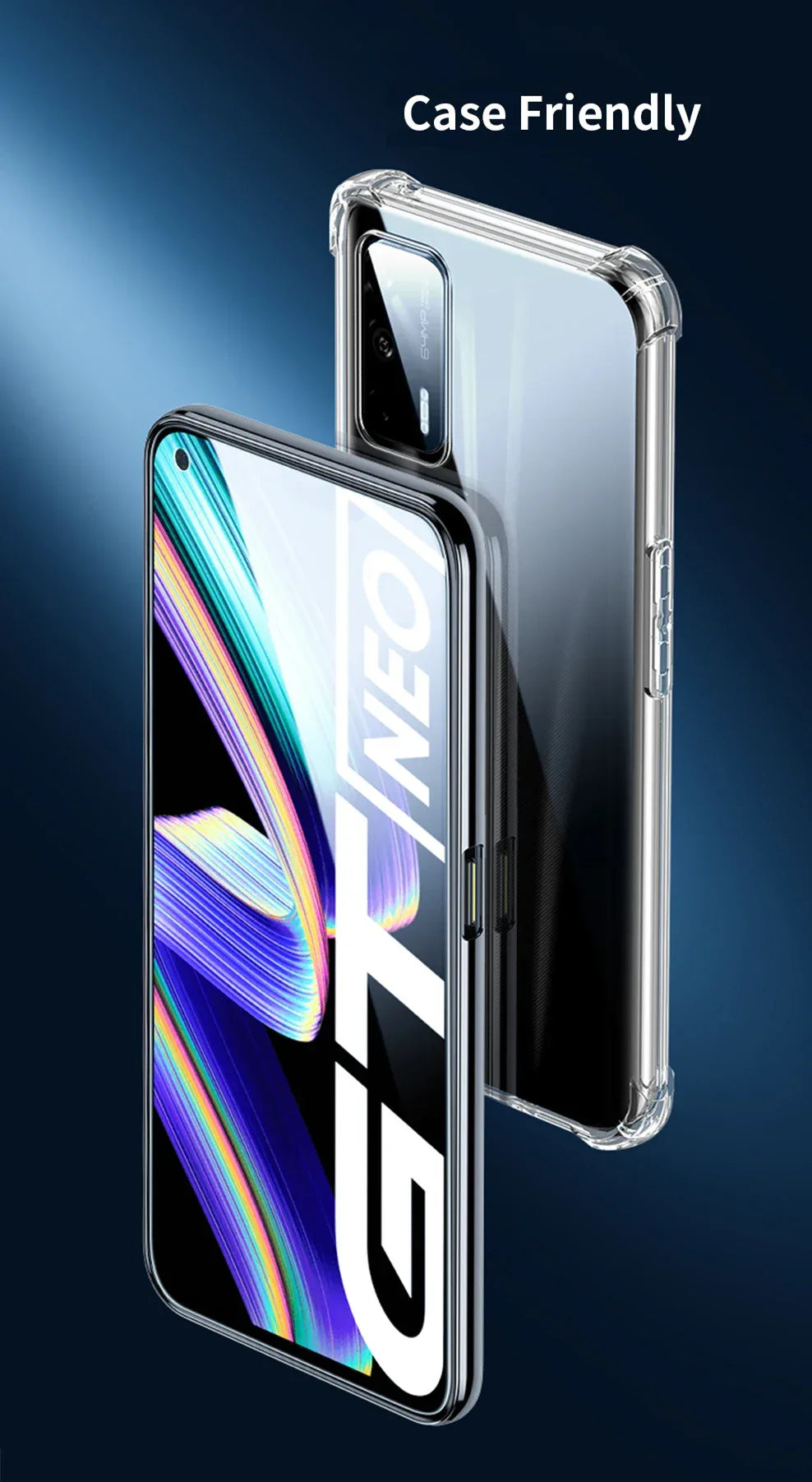 Realme GT Series Tempered Glass Screen Protector - 9H Case-Friendly 2-Pack Tidesmit