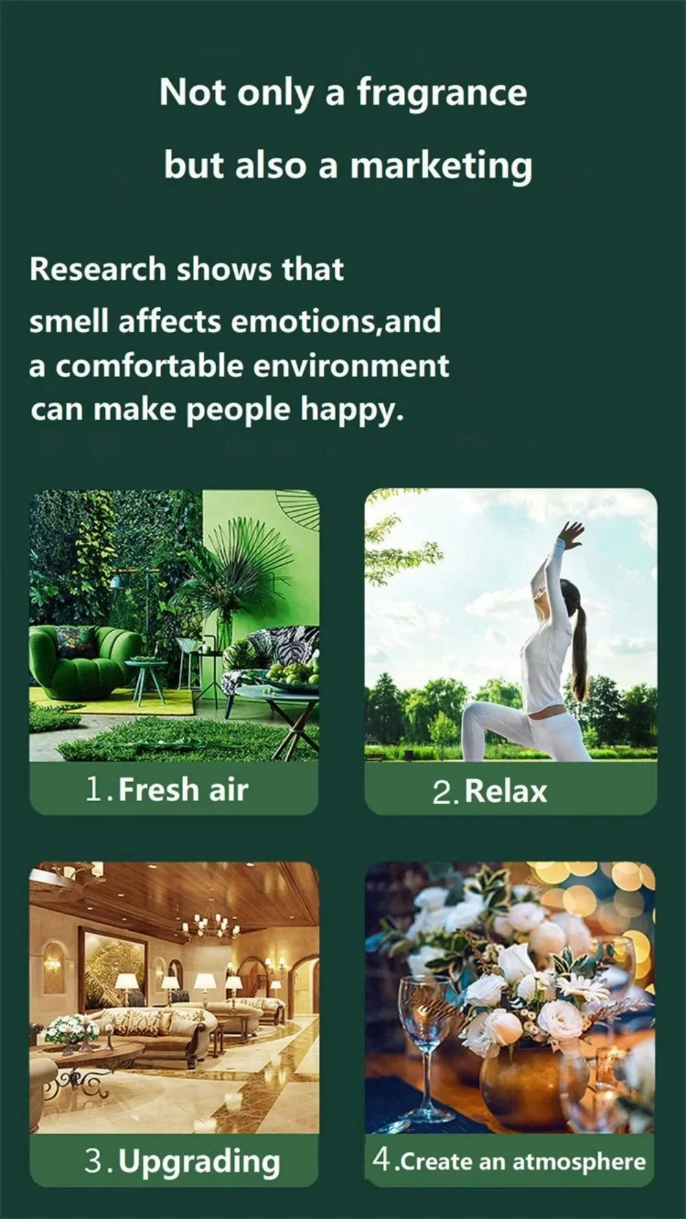 Waterless Portable Aroma Diffuser 3 Mist Modes Aromatherapy Diffuser for Essential Oils Scent Machine for Home Office Bedroom