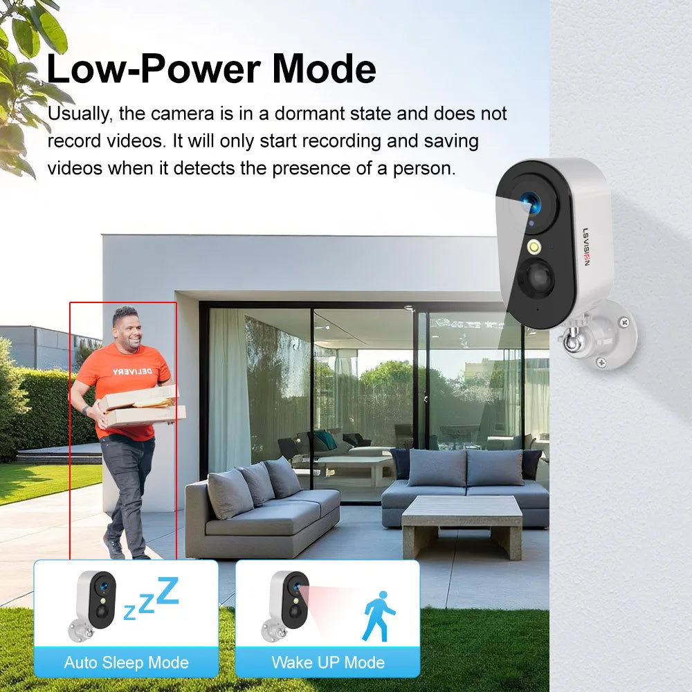 LS VISION 4G Wireless PTZ Battery Camera Smart Home CCTV Outdoor Surveillance Wifi 2K 4MP Motion Detection U-Box