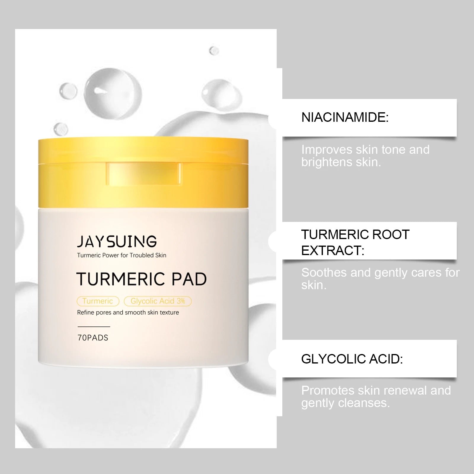 Toner Pads Pore Minimizing - Dual Texture Exfoliating Treatment (70 Count) Scrubs Treatments Tidesmit
