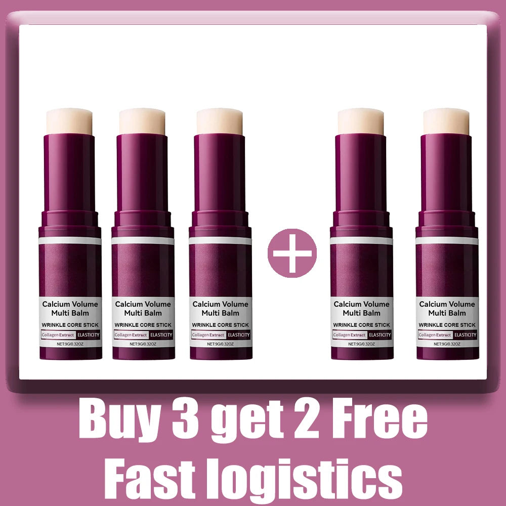 Volume Multi Balm Korean Skincare Stick,Face & Eye Cream,Collagen Deep Moisturizing Anti-Wrinkle,Suitable for Pre Makeup