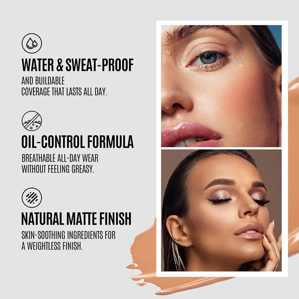 Tidesmit long lasting full coverage natural matte liquid foundation and moisturizing concealer swatch