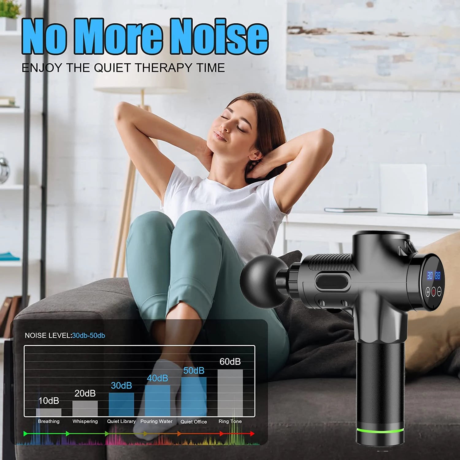 Deep Tissue Massage Gun - Portable Percussion Muscle Recovery Tool Relaxation Treatment Tidesmit