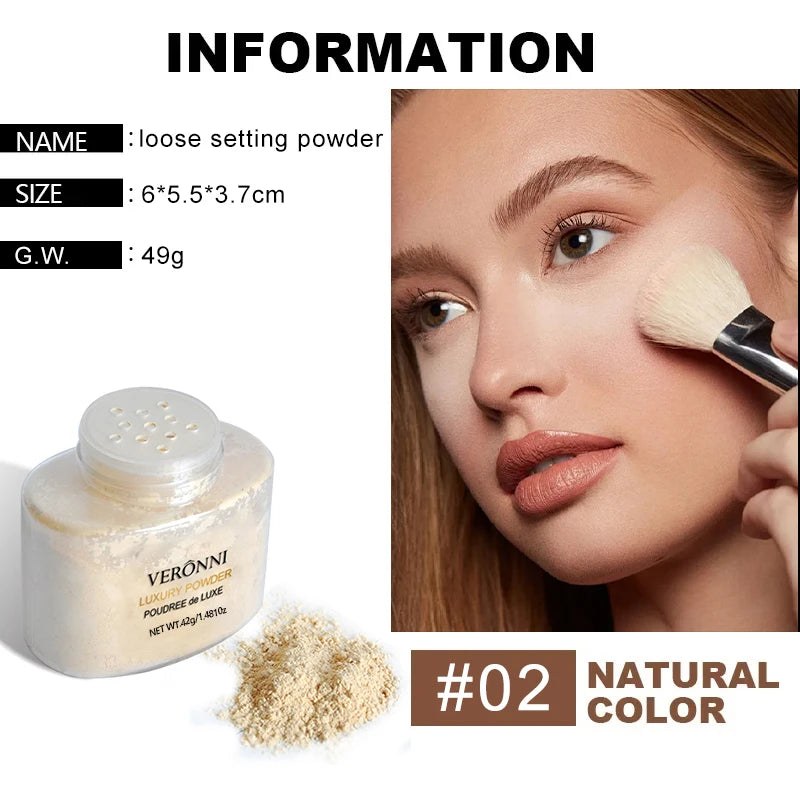 Tidesmit 6 colors banana luxury loose powder for oil-control face makeup texture close-up
