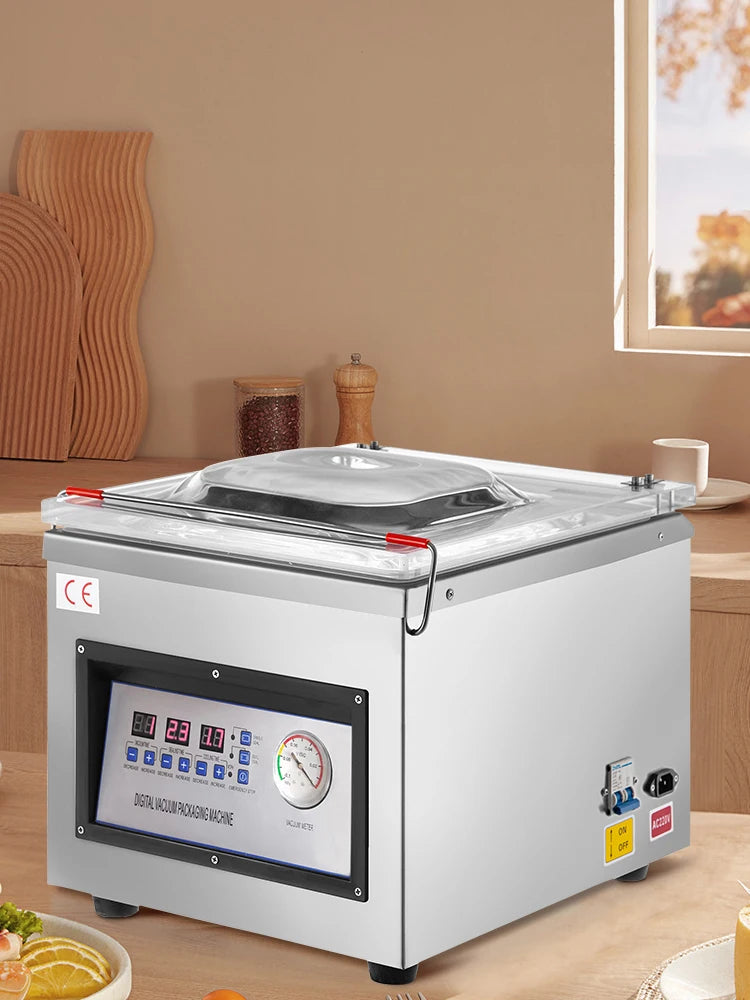 SucceBuy DZ-260C Chamber Vacuum Sealer Kitchen Food Packing Sealing Machine 110V Packaging for Food Saver Home Commercial Using