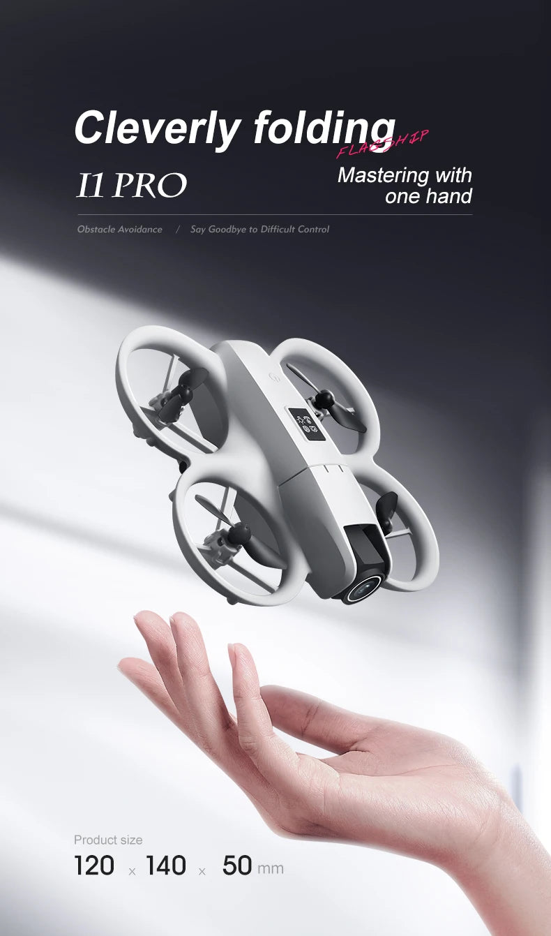 Mini 4K Camera Drone - Obstacle Avoidance & Foldable Design (i1PRO) Tidesmit