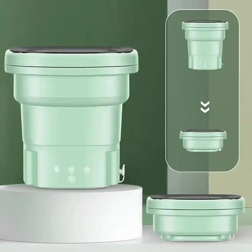 Tidesmit portable mini folding washing machine with integrated drain bucket for compact laundry and travel use
