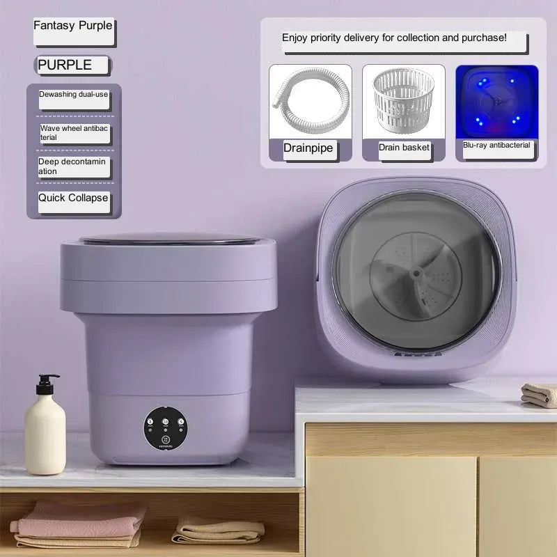 Foldable Portable Mini Washing Machine 220V