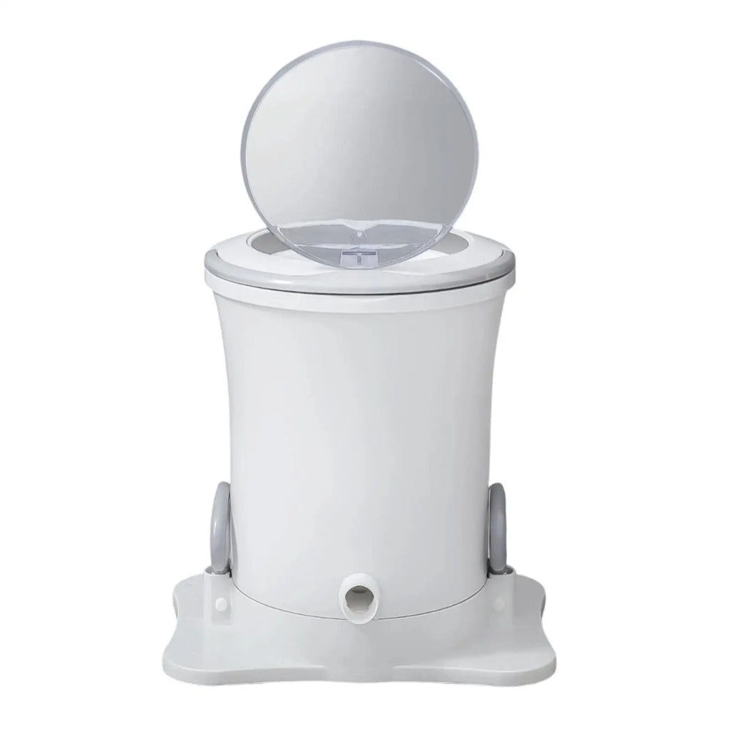 Tidesmit portable laundry dryer showing compact side profile and foldable features for travel and small apartments.