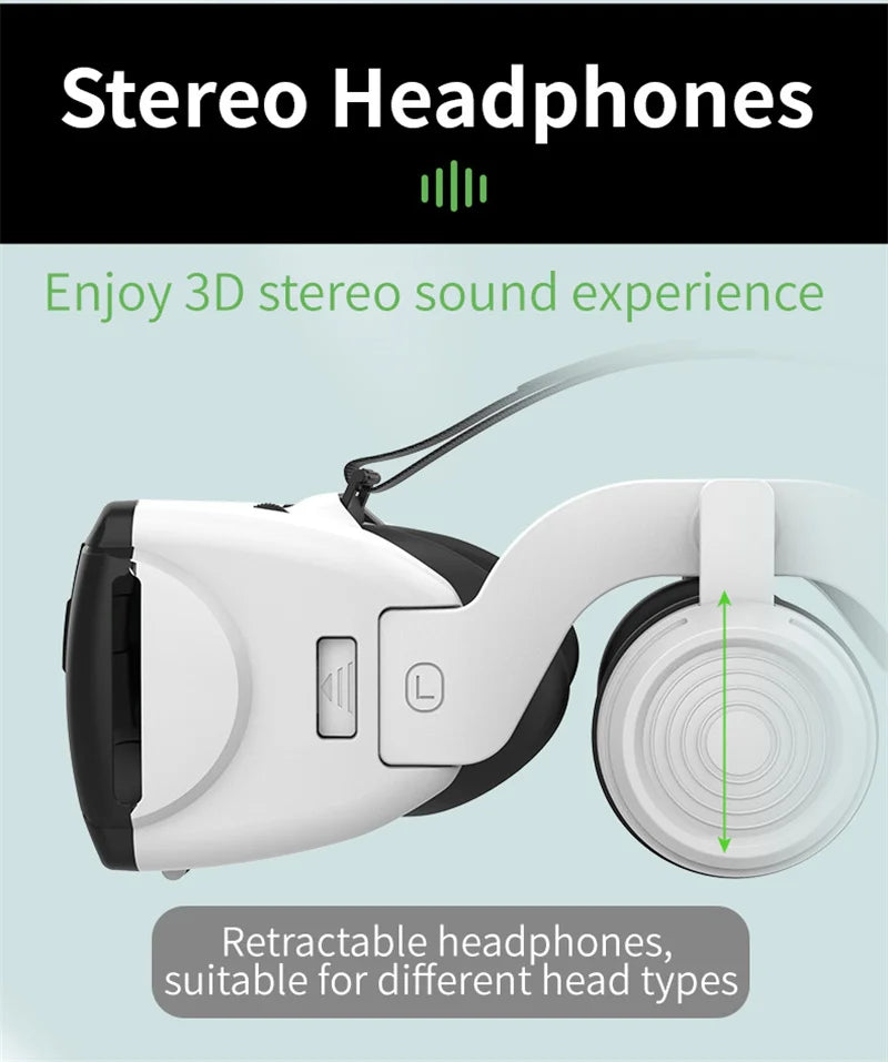 VR Headset for Smartphones - G06EB Immersive 3D Smart Glasses Tidesmit