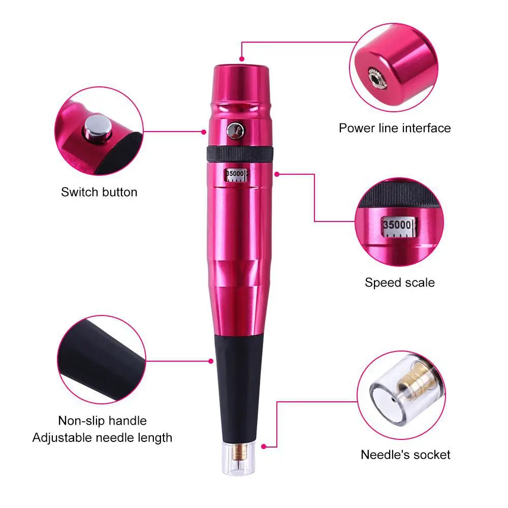 PMU Machine: Swiss Motor Rotary Tattoo Pen Kit for Precise Microblading Permanent Makeup Machines Tidesmit