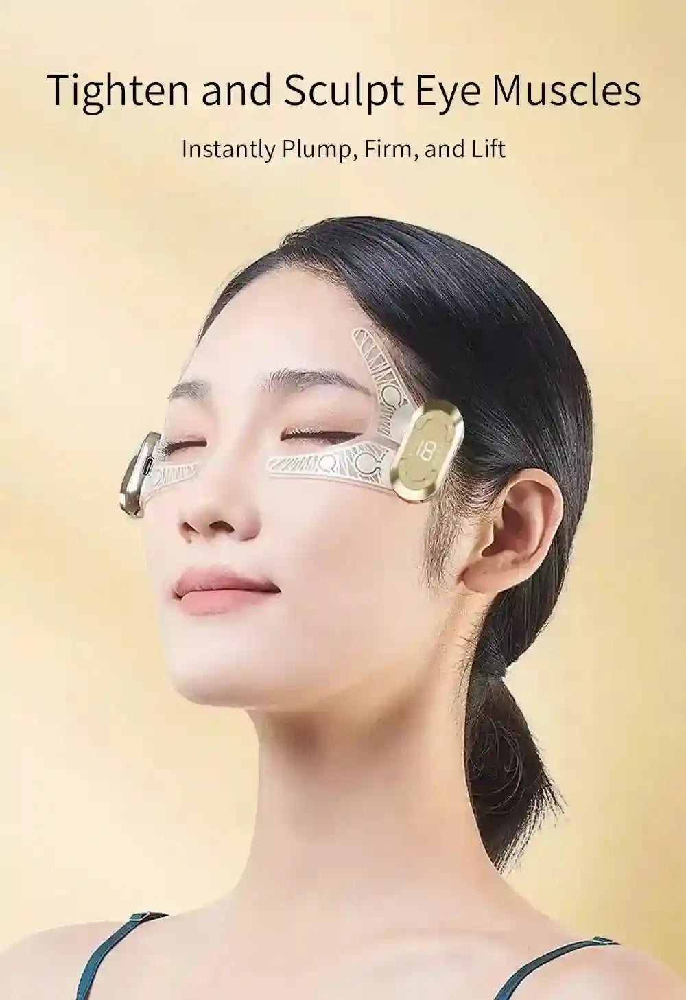 Microcurrent Eye Massager for Fatigue and Dark Circles - Rechargeable Eye Massage Instrument Tidesmit
