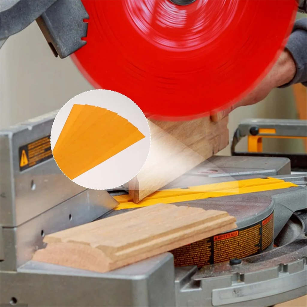 12pcs Zero GapWoodworking Tape,for More Accurate Cuts on Miter Saw, Zero Clearance Insert for Positioning Wood Cutting