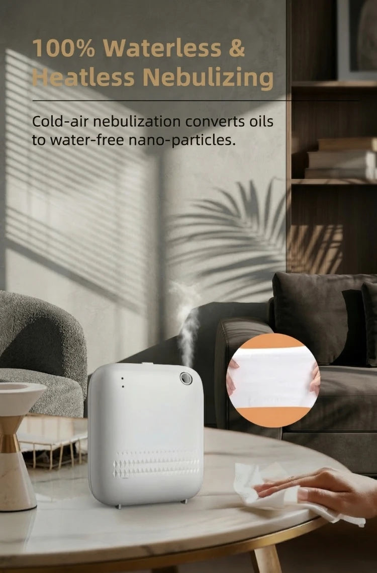 Smart Bluetooth Waterless Essential Oil Diffuser 150ml Wall-Mounted Aroma Scent Machine for Home Hotel Commercial Type-C