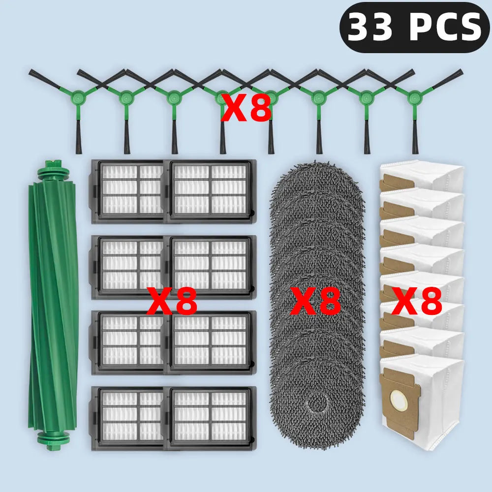 Tidesmit replacement parts kit for iRobot Roomba Plus 405 505 including brushes, HEPA filters, mop pads and dust bags