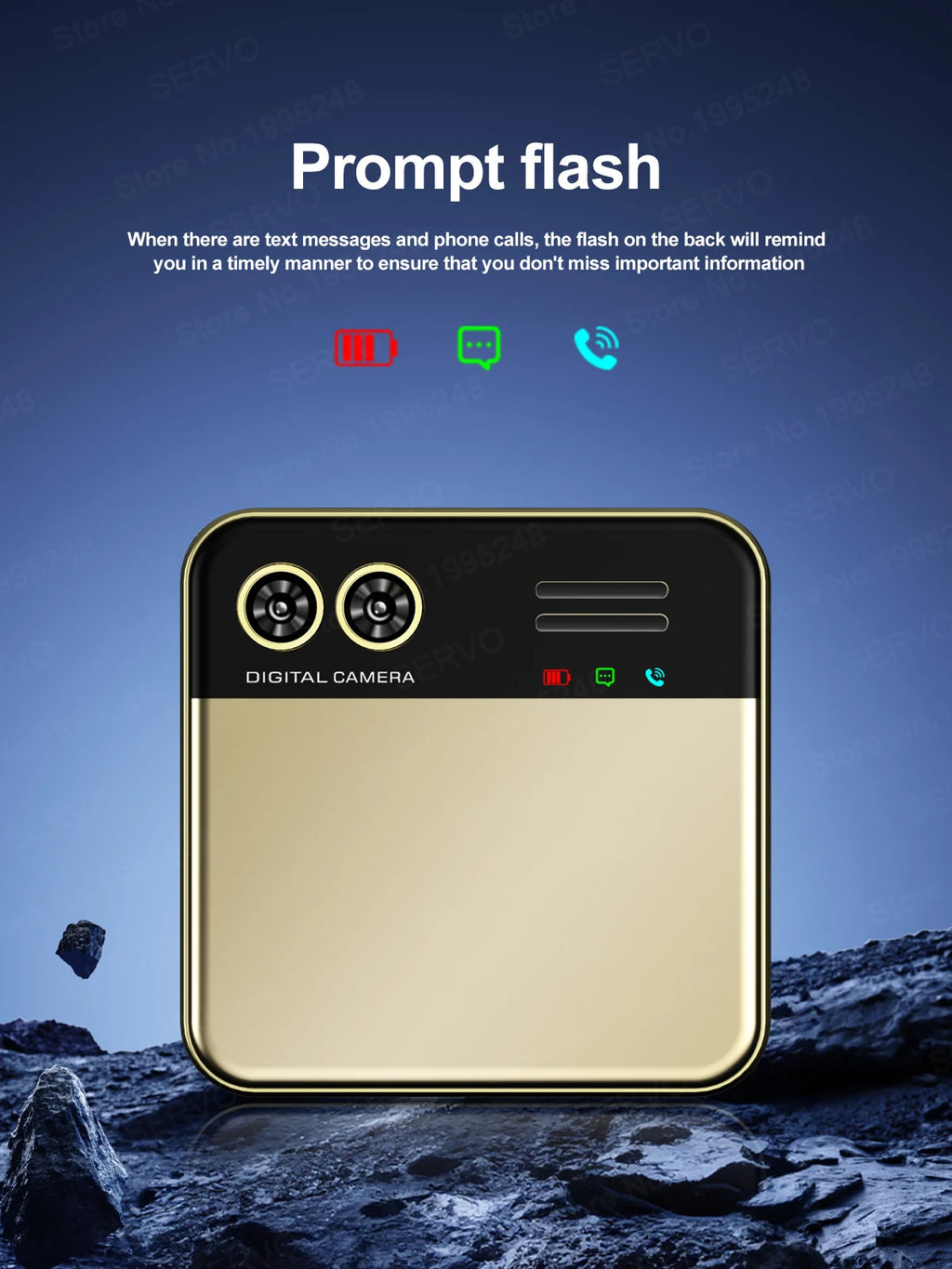 SERVO AUAR11 Rotating Screen Mobile Phone 2G GSM Dual SIM Blacklist Magic Voice FM Radio Speed Dial Torch Mini Sliding Cellphone
