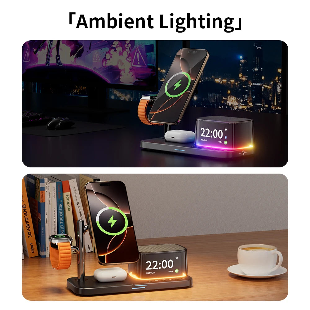 5-in-1 Wireless Charger Stand - MagSafe Compatible Qi Certified Station Tidesmit
