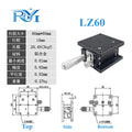 Z Axis 40mm60mm LZ40 LZ60 Sliding Table Optical Displacement Platform High Precision Fine‑Tuning Height Adjustable Lifting Stage