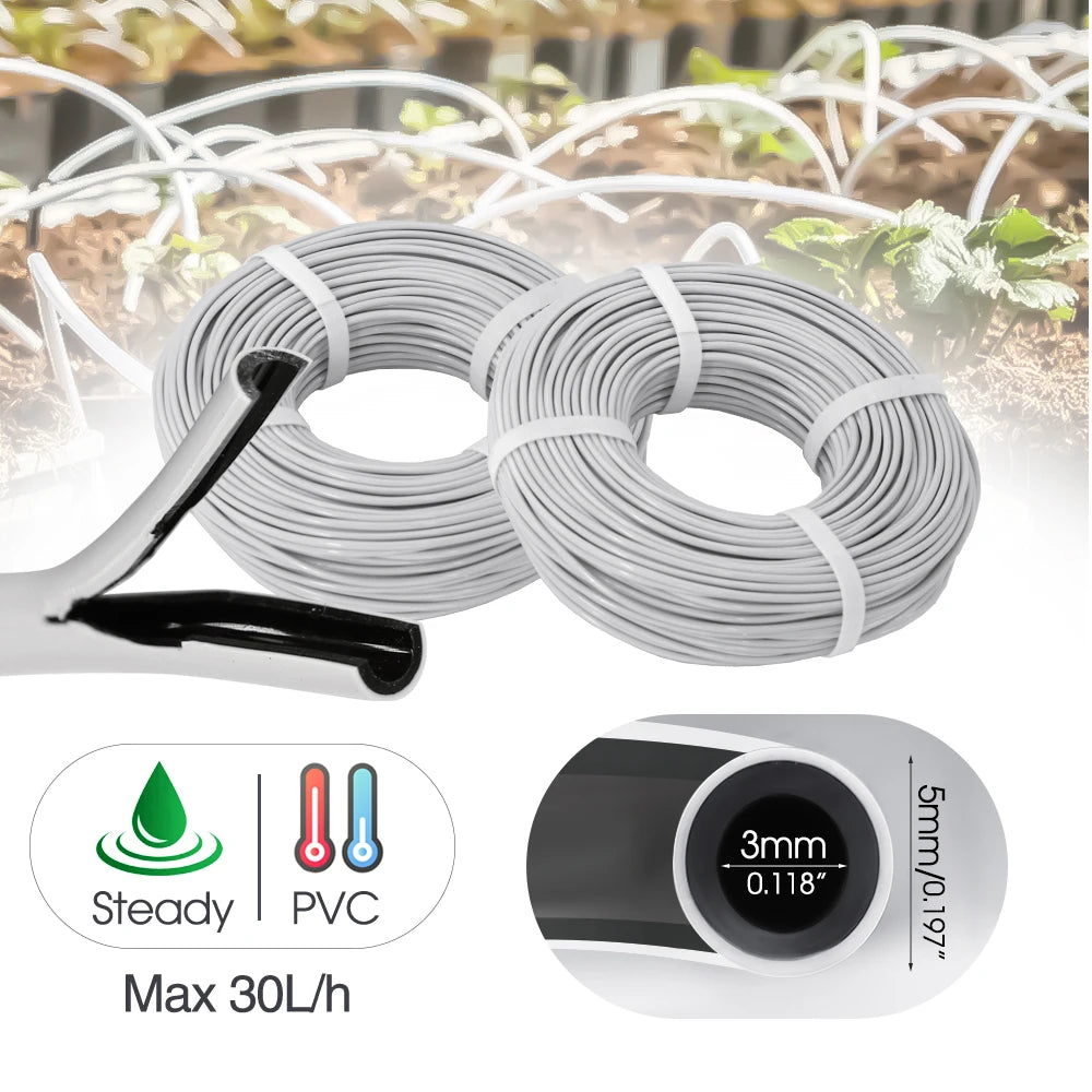 20M 4-Way 3/5mm Hose Arrow Watering System 2 4 8L/H Dropper Irrigation Kit for Garden Greenhouse Bonsai Plants Water Saving Drip