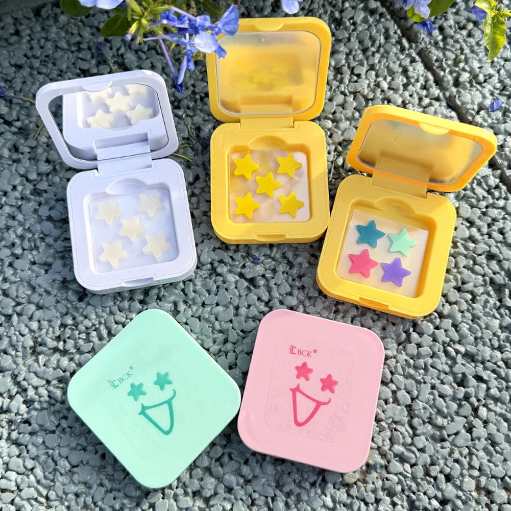 Star Design Pimple Patch with Colorful Makeup Mirror Hydrogel Blemish Concealer Acne Spot Treatment Beauty Health Kit