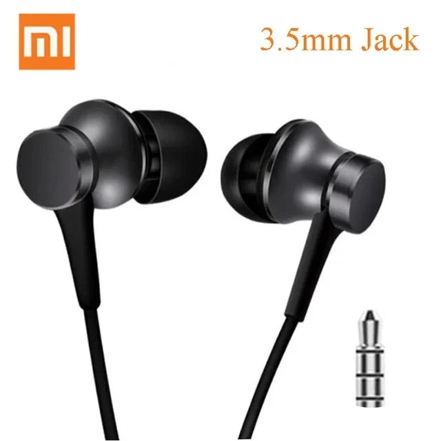 Wired Earbuds with Microphone: Deep Bass In-Ear Headphones Black Black Tidesmit