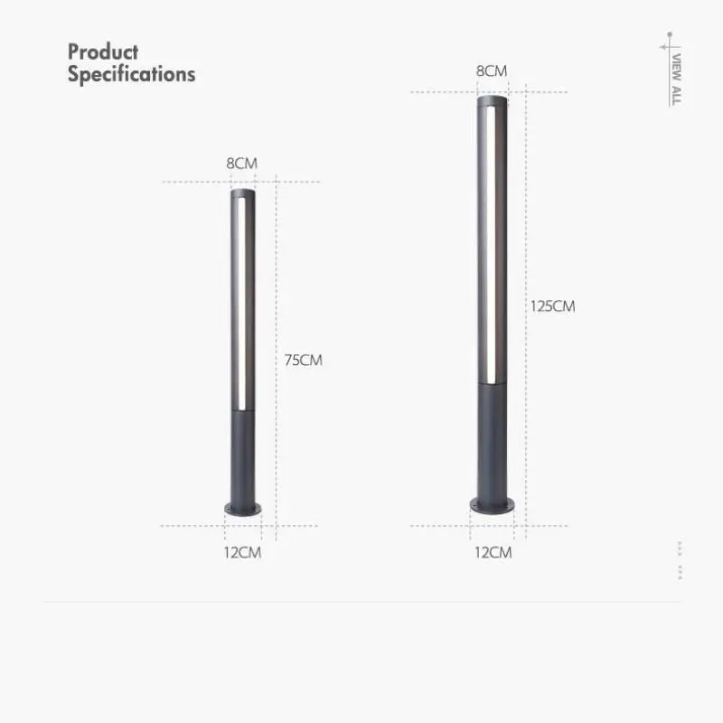 Outdoor Overleng IP65 Waterproof LED Lawn Light 85-265V Landscape Trihedral Luminescence Street Lamp For Villa Door Decoration