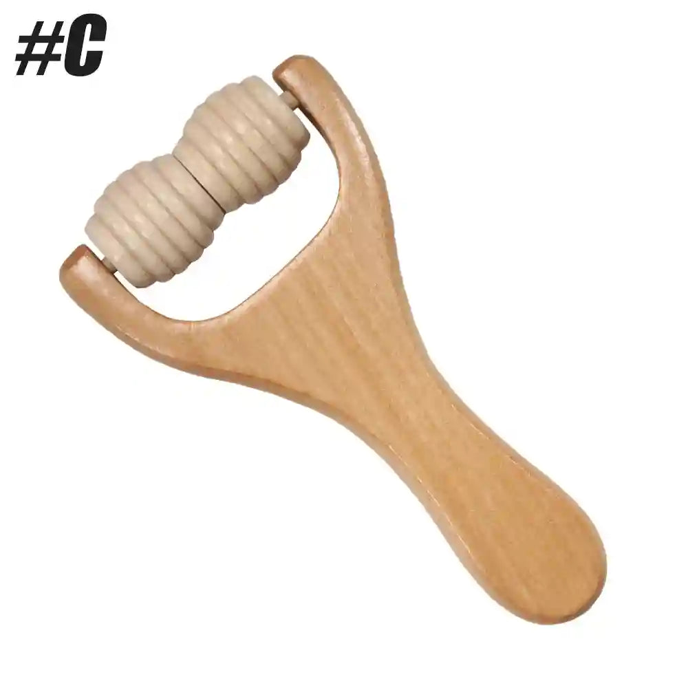 Wooden Face Massage Roller - Natural Lymphatic Drainage Tool by Tidesmit Massage Roller Tidesmit
