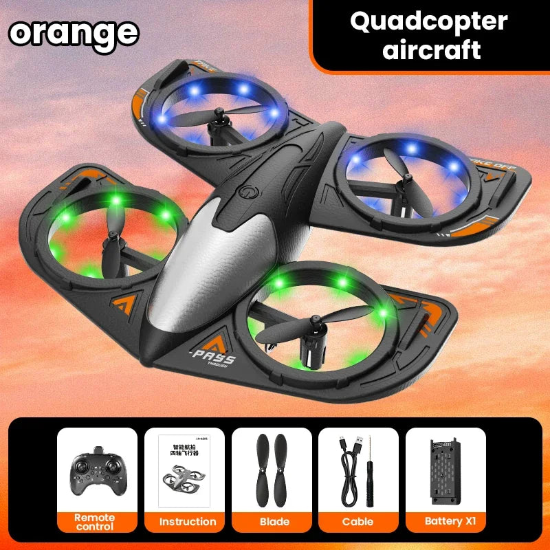 Mini Camera Drone with Long Range and Extended Flight Time - Blue no screen orange Tidesmit
