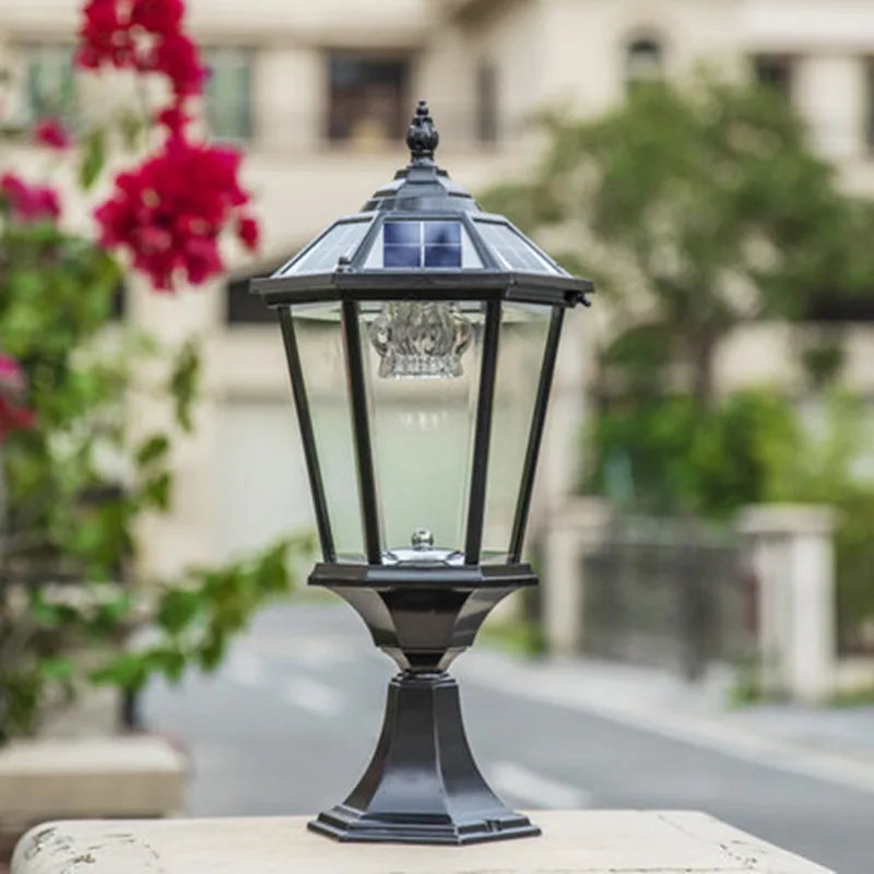 Solar LED Light Outdoor Lamp Pillar Light Solar Panel Spotlights Garden Decoration Outdoor Street Wall Sconce Lamp Sunlight
