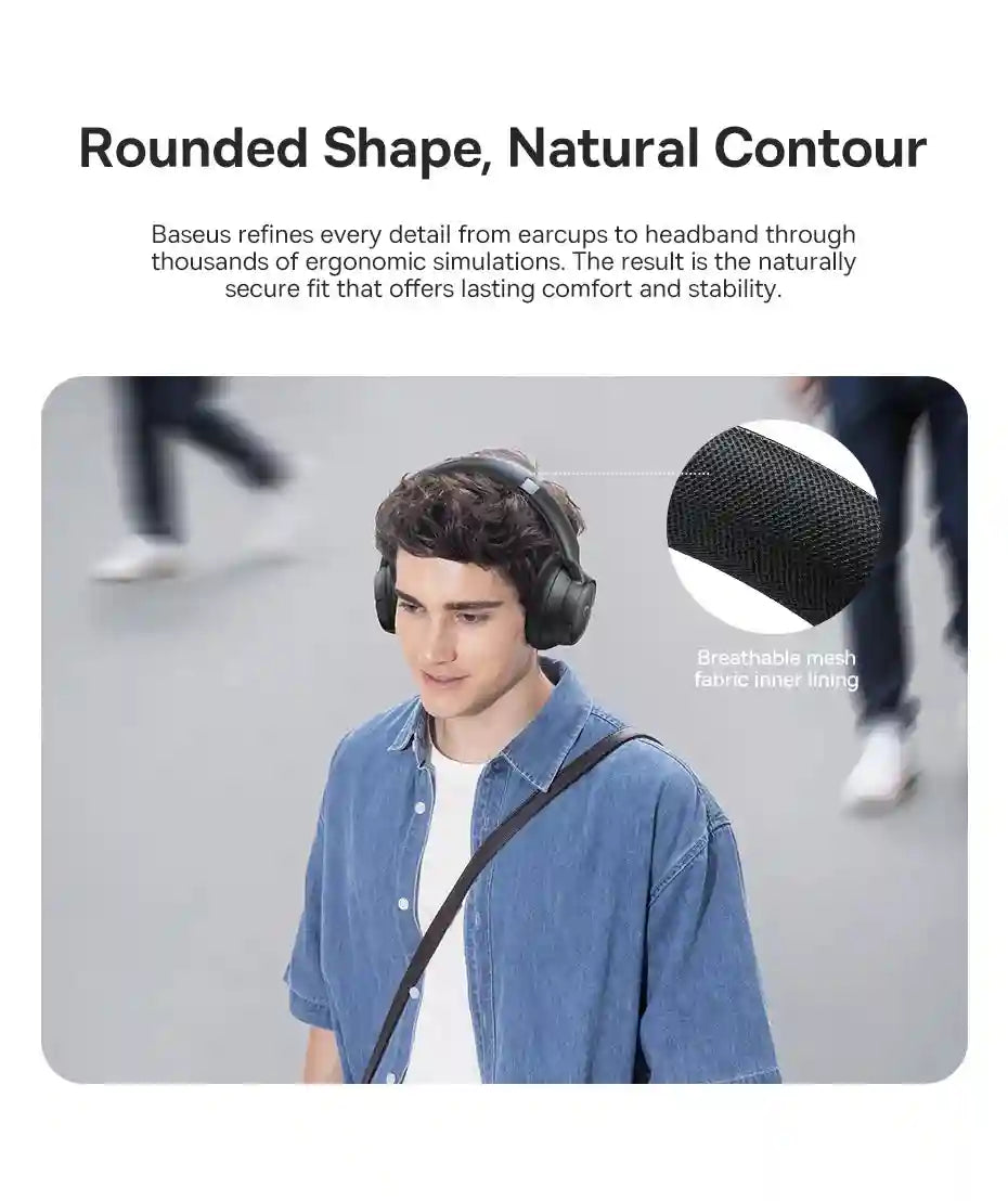 Wireless Headphones with Active Noise Cancellation & 120H Battery Tidesmit