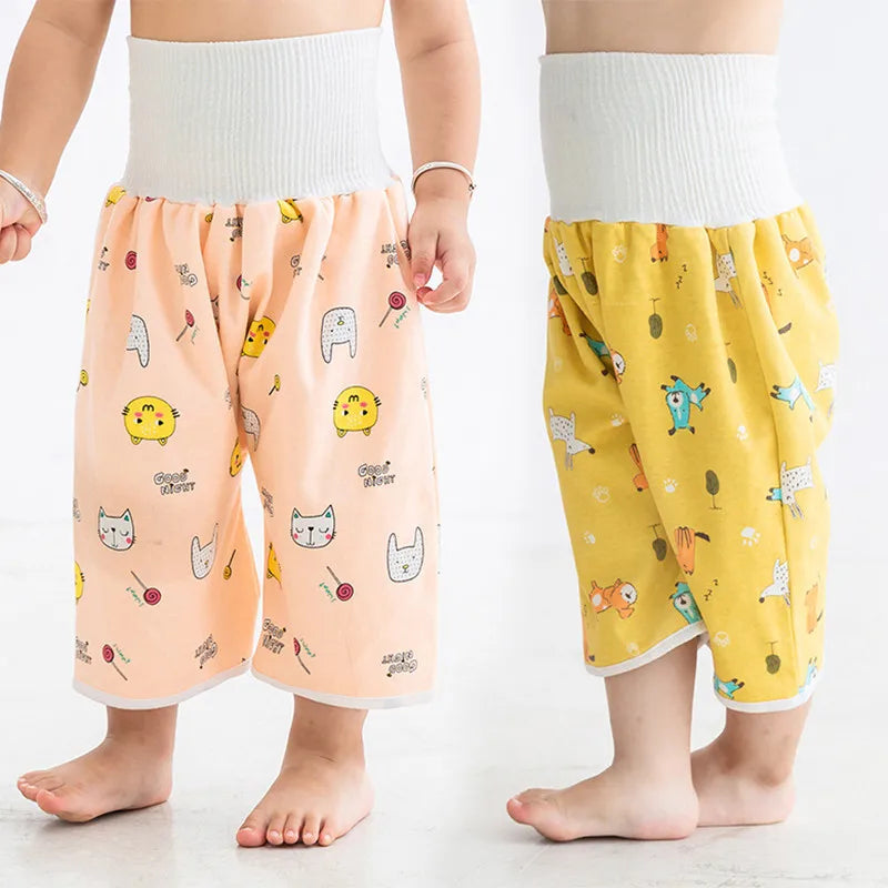 Baby Diaper Pants Waterproof Skirt Cloth Diapers Infant Leak-proof Urine Training Pants Kids Nappy Sleeping Bed Potty Trainining