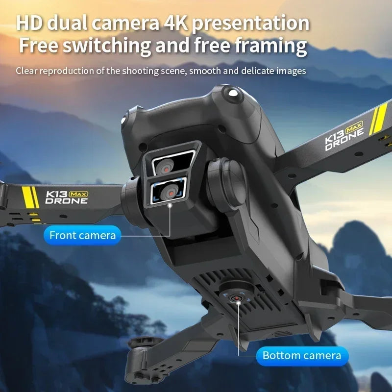 4K GPS Drone with Triple Camera - Foldable FPV Quadcopter Tidesmit