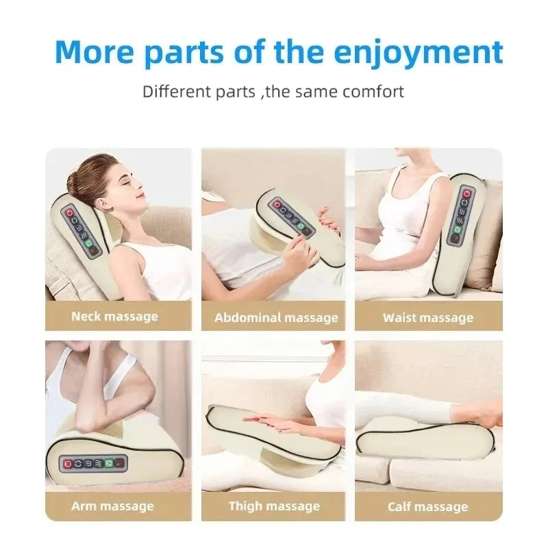 Back Neck Massager with Infrared Heat - Deep Tissue Kneading Therapy Relaxation Treatment Tidesmit